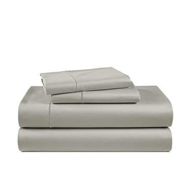 Imagem de LANE LINEN Lençóis de cama casal 100% algodão egípcio, produzido de forma sustentável, hotel de luxo como conjunto de lençóis de tamanho casal espessos, naturalmente reguladores de temperatura