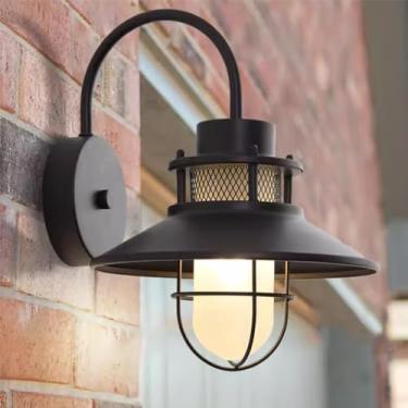 Imagem de Luminária de parede externa LED contemporânea, elétrica, simples e à prova d'água, para varanda, corredor, pátio, jardim, portão de casa, hotel (9259 Elétrica)