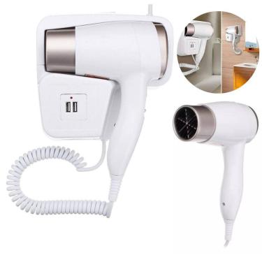 Imagem de Secador De Cabelo Banheiro Com Suporte Parede Hotel Premium