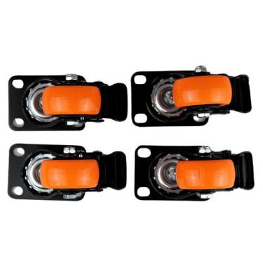 Imagem de Kit 4 Rodinhas Rodízios Rodas Reforçada Com Trava 50mm 400kg - XXX