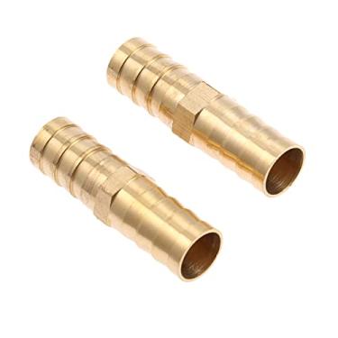 Imagem de 2pcs 6-19mm bronze igual barbeado barbed mangueira de marceneiro conector ar combustível tubo de água tubulação de gás pneumático gás redutores YYDFPIIA (Color : 12mm)