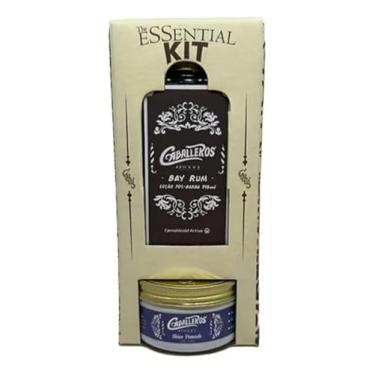 Imagem de Kit Essential Caballeros (Bay Rum 140ml + Shine Pomade 110g + Caixa Presente)