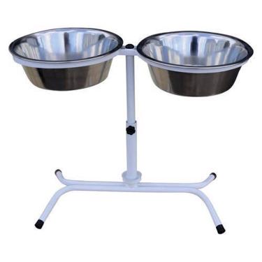 Imagem de Comedouro Pet Duplo Tigela Inox 2.300Ml - Fercar