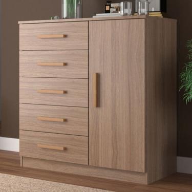 Imagem de Cômoda New Monaco 1 Porta 5 Gavetas Demolição - Evidencia Móveis