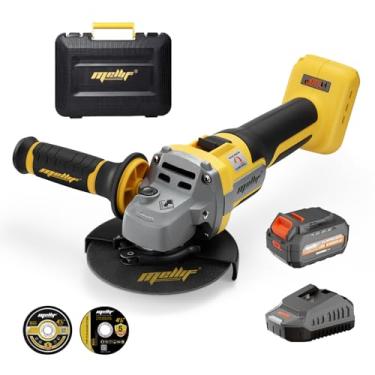 Imagem de Ferramenta de esmerilhadeira angular sem fio compatível com bateria Dewalt 20V MAX, com bateria de 4,0 Ah e carregador de 2 A