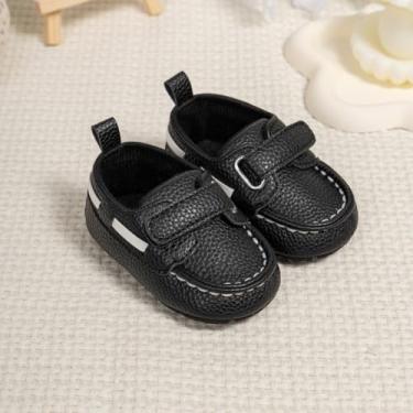 Imagem de Mocassins para bebês meninos meninas sola macia mocassins meninas primeira caminhada sapatos sociais, A01/preto, 12-18 Months Toddler