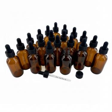 Imagem de Parfumlism Frascos conta-gotas de vidro âmbar de 59 ml com escala – pacote com 20 frascos graduados para óleos essenciais, tinturas, cuidados com a pele faça você mesmo, proteção UV