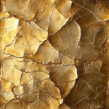 Imagem de Quadro Decorativo Gold Foil com Fundo Marrom Estilo Contemporâneo Elegante para Sala Quarto Escritório 50x50cm