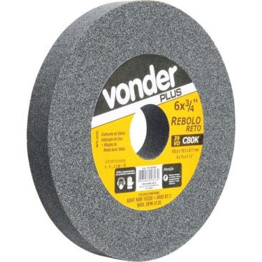 Imagem de Rebolo Reto 152,4x19,0x31,8 G80 Verde Para Vídea 39cvd - Von - Vonder 