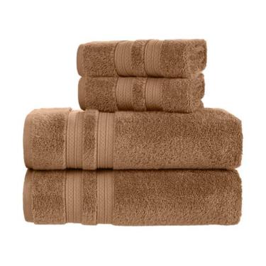 Imagem de Kit Jogo De Toalhas Karsten 4 Peças Banhão e Rosto Unika Fio Penteado 