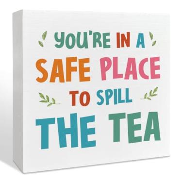 Imagem de Placa de decoração de mesa de madeira para escritório de terapia fofa, decoração de saúde mental para consultoria escolar, presentes de terapeutas para conselheiros escolares, psicólogos, mulheres