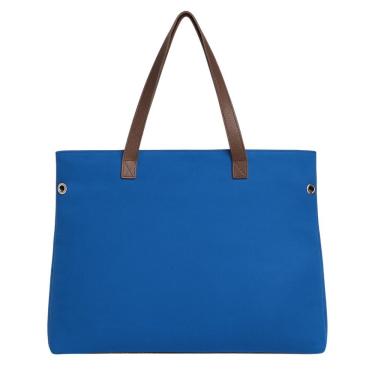 Imagem de Bolsa Feminina De Lona E Tecido Jacquard Cor Azul