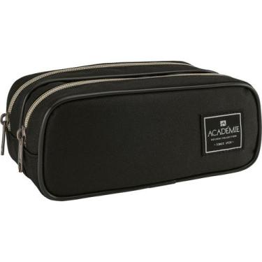 Imagem de Estojo Duplo Grande Academie Preto 179558 - Tilibra