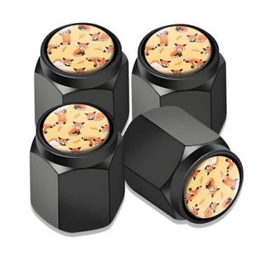 Imagem de 4 peças de tampas de haste de válvula de pneu, ajuste universal de alumínio para carros, caminhões, SUVs, motocicletas, bicicletas, acessórios de decoração de rodas, hastes de válvula, capas à prova