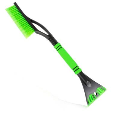 Imagem de MUQIDA Escova de neve e raspador de gelo para para-brisa de carro, raspador automático sem arranhões de 59,9 cm, escova de cerdas macias com aderência ergonômica, ferramenta removível de remoção de