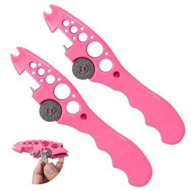 Imagem de Pacote com 2 ferramentas acessórias de ampola rosa - Abridor de frascos de vidro em forma de peixe para uso profissional | Design de fácil aderência | Essencial para configurações de laboratório e