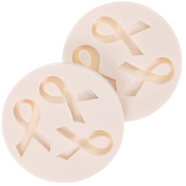 Imagem de Cabilock 2 moldes de fondant em forma de fita de silicone, molde de bolo faça você mesmo, decoração de topo de bolo, fita 3D, ferramentas de cozimento antiaderentes flexíveis para sobremesas, doces