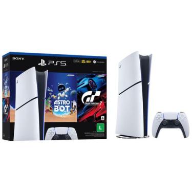 Imagem de PlayStation 5 Edição Digital 825GB 1 Controle Branco Sony com 2 Jogos,