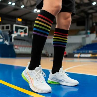 Imagem de Kit Meias Hoahi Cano Alto Longo Algodão Estampadas Divertidas Colorida