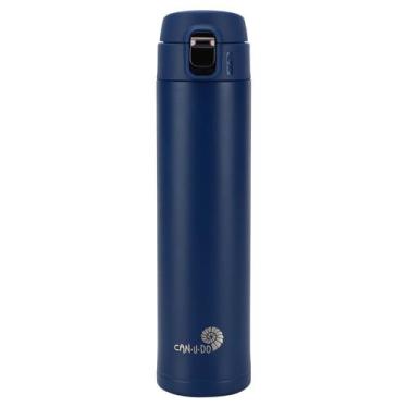 Imagem de Garrafa Térmica de Inox - 500ml Azul Matte - CAN.U.DO