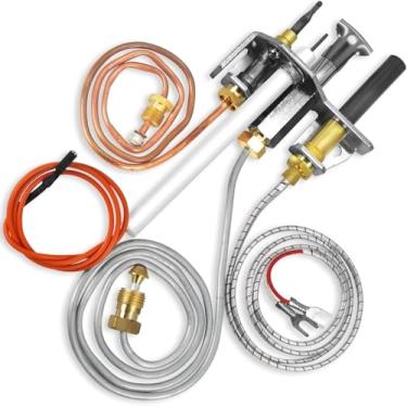 Imagem de BXVV 4021-732 Peça de substituição de montagem piloto a gás natural para aquecedor, calor N Glo e lareira a gás quadra-fogo, montagem piloto 25660 com termopar, peças de reposição termopilha