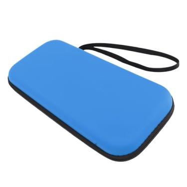 Imagem de CHEOTIME Estojo de transporte adequado para S Witch 2, estojo protetor de EVA para console, estojo rígido compacto, bolsa de viagem com 12 compartimentos para cartão de jogo para acessórios (azul)