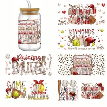 Imagem de F06C24K1101 UV DTF Cup Wraps Inverno UV DTF Transferência Adesivo Impermeável para Copos de Vidro, Mobiliário, Artesanato DIY, Adesivos de Transferência para DIY Garrafa de Água Laptop Decalque