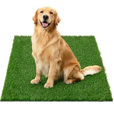 Imagem de Oiyeefo Grama artificial ao ar livre: almofada de grama para treinamento interno de cães, tapete de grama de substituição para decoração de apartamento de pátio, varanda, gramado, apartamento, fácil