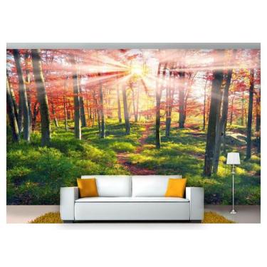 Imagem de Papel De Parede Floresta Natureza Árvores 3D 3M² Xna215 - Você Decpra