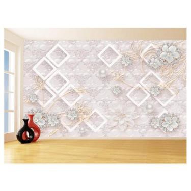 Imagem de Papel De Parede 3D Floral Textura Sala Flores 3,5M Xfl302 - Você Decor