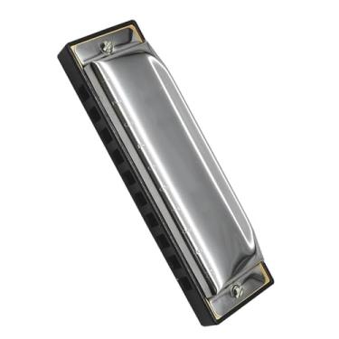 Imagem de Gaita profissional de 10 furos polifônica gaita C chave diatônica instrumento vibrato adequado para iniciantes