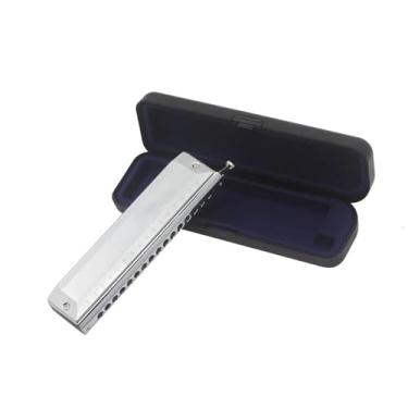 Imagem de Gaita profissional para iniciantes adultos 16 furos 64 tons C Harmonica Instrumento cromático profissional