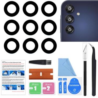 Imagem de GREEN FUSION Peça de substituição de vidro da lente da câmera traseira de 3 peças compatível com Galaxy A15, com ferramentas e instruções