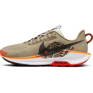 Imagem de Nike Tênis de corrida masculino Pegasus Trail 5, Cáqui/Hyper Crimson/Vintage Coral/Veludo Marrom, 38