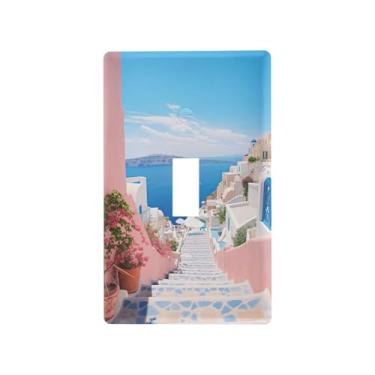 Imagem de KEEPREAL Capa decorativa para placa de parede para interruptor de luz - Capa de tomada Villagecore romântica de 1 gangue (11,5 x 7 cm) Acessórios elétricos para decoração de casa, proteção de