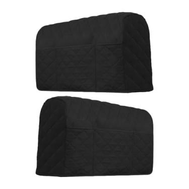 Imagem de IEUDNS 2 para apoio de braço de sofá com organizador de bolsos, removíveis e respiráveis para apoio de braço interno, para de sofá para sala de, Preto