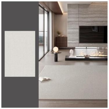 Imagem de SPXMQSS Tapete grande para sala de estar, tapete lavável antiderrapante para quarto, resistente à sujeira sofá mesa de café, para sala de estar, sala de jantar, quarto, escritório, cinza D 80 x 160 cm