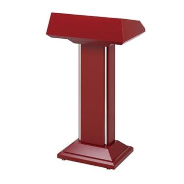 Imagem de SPXMQSS Suporte para sala de aula, púlpito de igreja em pé com compartimento de armazenamento de camada dupla para igreja, palestra, escola, seminário, 62 x 42 x 115 cm, vermelho