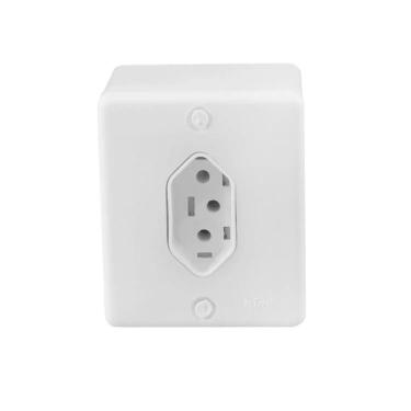 Imagem de Tomada Sobrepor 250v 10a 63140 Ilumi Branco - 250v