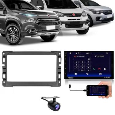 Imagem de Central Multimidia Fiat Uno Carplay Android Auto Pt Fosco