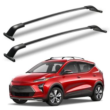 Imagem de Barras transversais de suporte de teto de 99,8 kg adequadas para Chevy Chevrolet Bolt EUV 2022 2023 2024 Bolt-EUV, barra transversal de alumínio resistente, bagagem, canoa, caiaque, bicicleta, bagagem