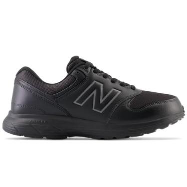 Imagem de New Balance Tênis esportivo masculino 550 (MW550BK4), sapatos confortáveis para treinamento e uso diário, tecnologia ABZORB, tecnologia N-Durance, tecnologia Walking Strike Path, preto, Preto, 41