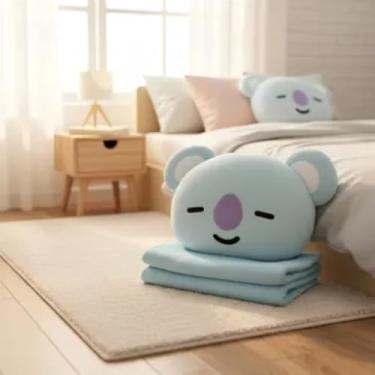 Imagem de Almofada Manta Infantil 2 em 1 Personagem Fofo – Supermacia, Dobrável e Aconchegante