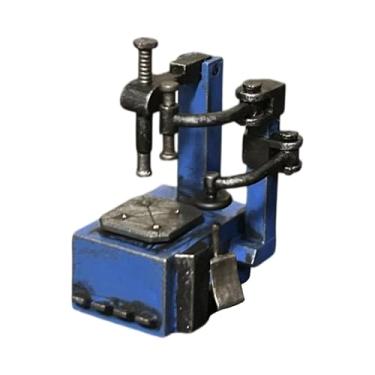 Imagem de KiBcsLic Miniatura de Coletor de Pneus em Escala 1/64 - Adereços Fotográficos Colecionáveis ​​- Artesanato - Miniaturas de Carros - Brinquedos para Garagem Aut, cor antiga azul, Tamanho real