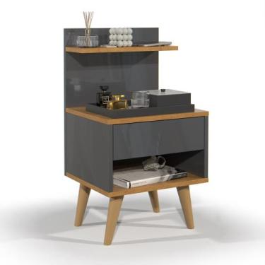 Imagem de Mesa de Cabeceira Mesinha de Canto Quarto com Nicho e Prateleira Decor