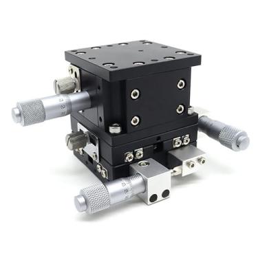 Imagem de Xyz eixo 90 * 90mm mesa deslizante plataforma de deslocamento manual de alta precisão palco linear deslizante xyz trilho cruzado duplo