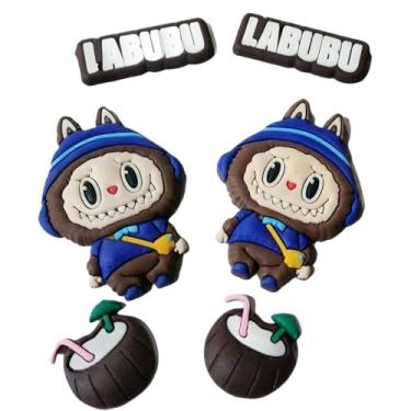 Imagem de Berloques de sapato para crocs labubu sandálias decorativas, pingentes de acessórios de PVC para meninos e meninas mulheres, Conjunto F, 1-1.5in/1.4-2.4in