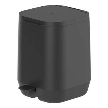 Imagem de Lixeira com Pedal Aura 6 Litros - Preta – Ou
