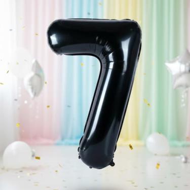 Imagem de 1 peça, balões digitais pretos de 81 cm, decoração de festa de aniversário, globos de aniversário, artigos de festa de balão, adereço de foto, arranjo de decoração de cena de aniversário de