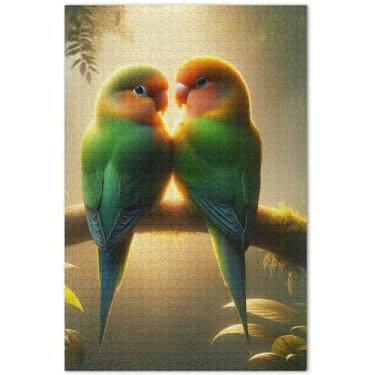 Imagem de Unicórnios roxos personalizados, cenário fantástico, quebra-cabeças 500 peças para adultos, pintura de belas artes, presentes exclusivos para amantes de quebra-cabeça para a família, 50 x 35 cm